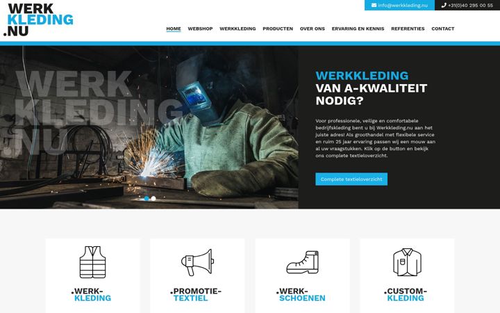 Screenshot of werkkleding.nu