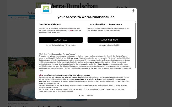 Screenshot of werra-rundschau.de
