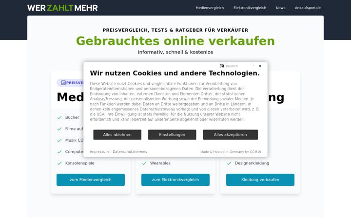 Screenshot of werzahltmehr.de