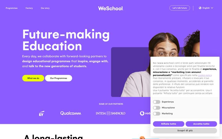 Екранна снимка на weschool.com