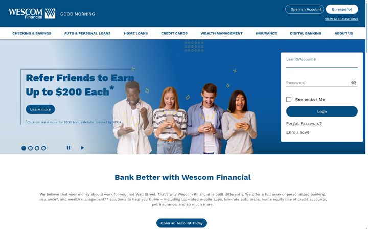 Screenshot of wescom.org