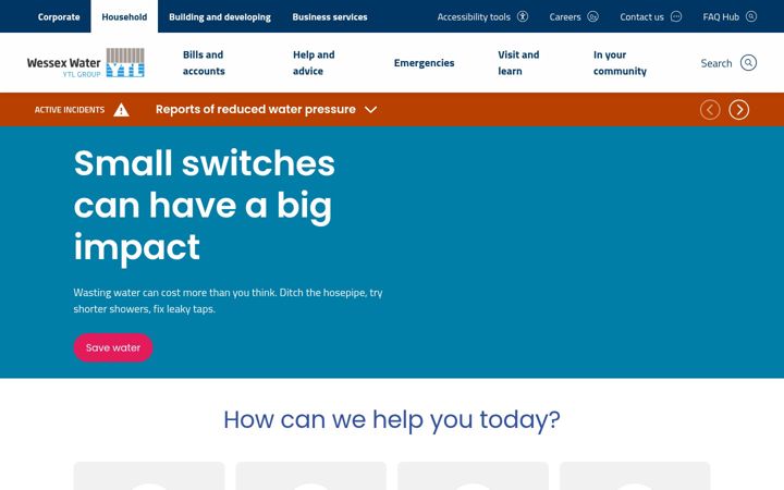 Screenshot of wessexwater.co.uk