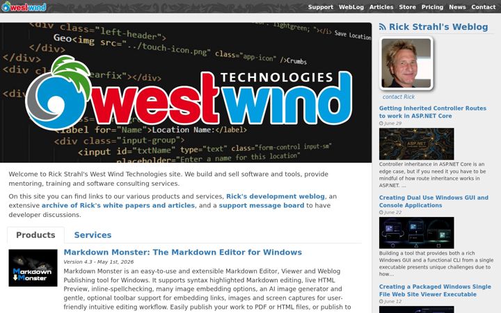 Screenshot of west-wind.com