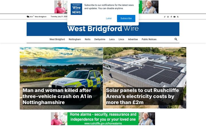 Екранна снимка на westbridgfordwire.com
