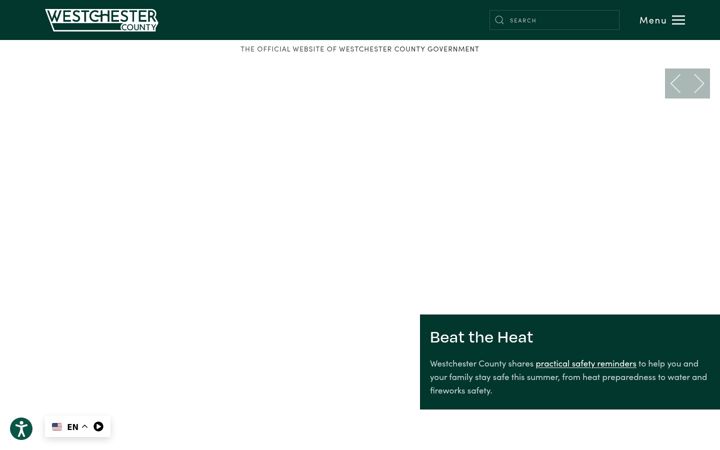 Screenshot of westchestercountyny.gov