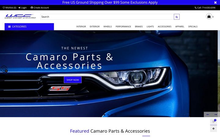 Screenshot von westcoastcamaro.com
