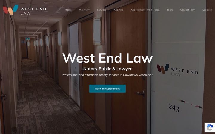 Screenshot του westendlaw.ca