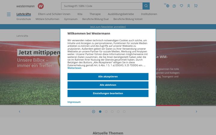 Screenshot van westermann.de