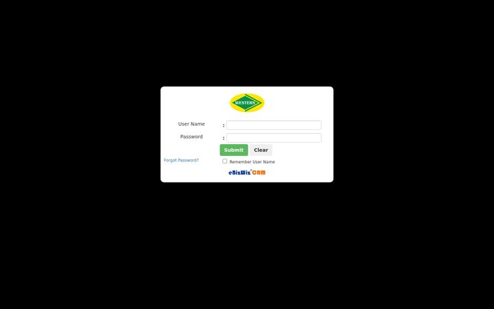 Screenshot of westerncrm.com