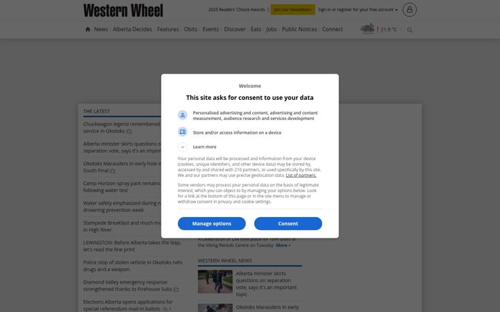 Skjermbilde av westernwheel.ca