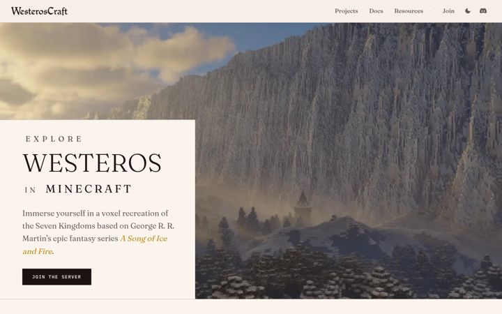 Screenshot of westeroscraft.com