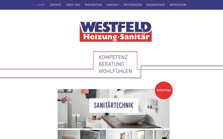 Kuvakaappaus sivustosta westfeld-heizung-sanitaer.de