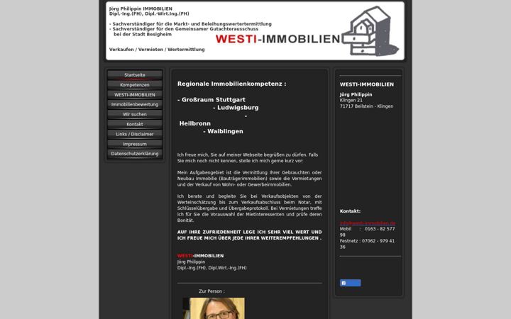 Screenshot of westi-immobilien.de