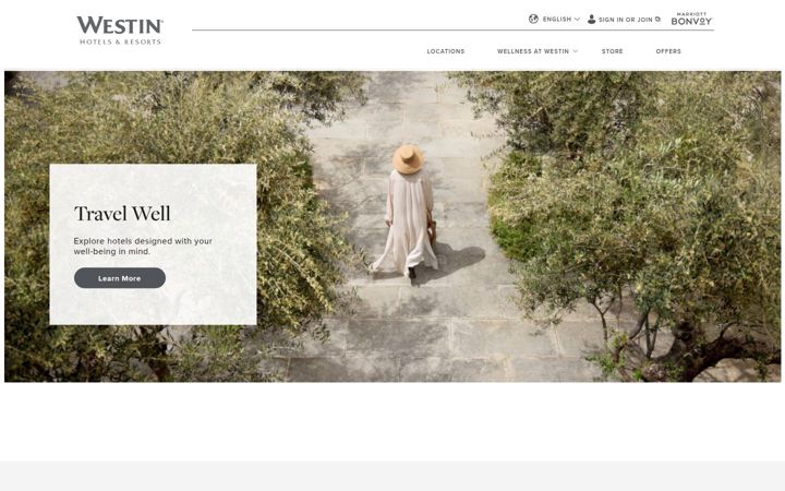 Screenshot of westin.com