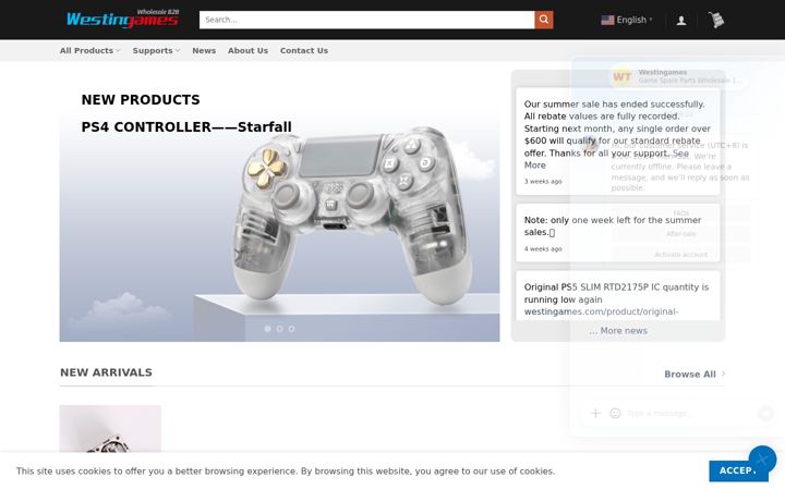Screenshot of westingames.com