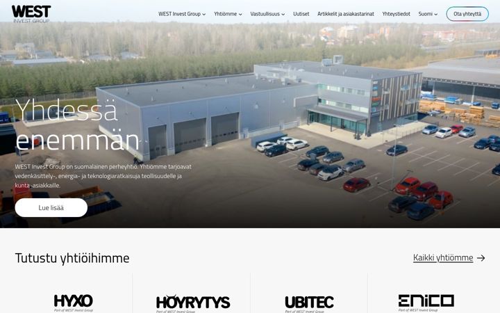 Snimka zaslona za westinvestgroup.fi