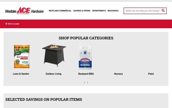 Screenshot of westlakehardware.com