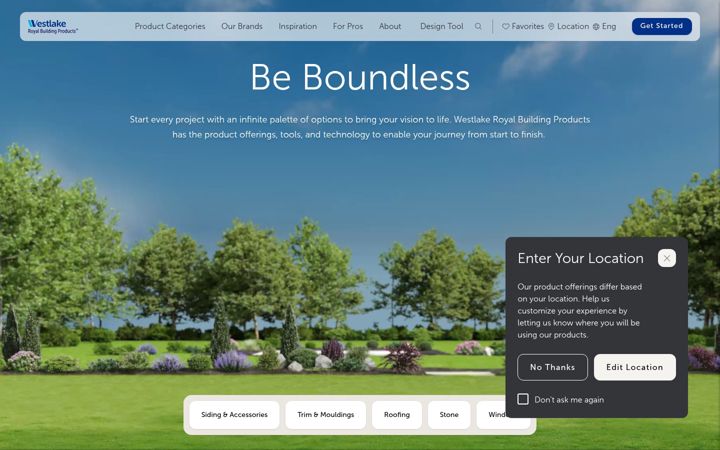 Screenshot of westlakeroyalbuildingproducts.com