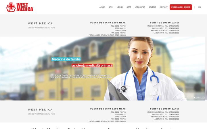Skærmbillede af westmedica.ro