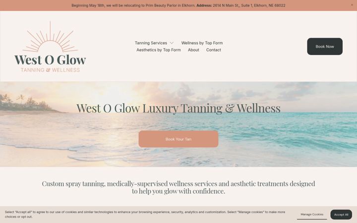 Screenshot of westoglow.com