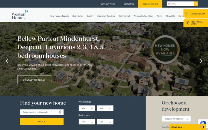 Screenshot of weston-homes.com