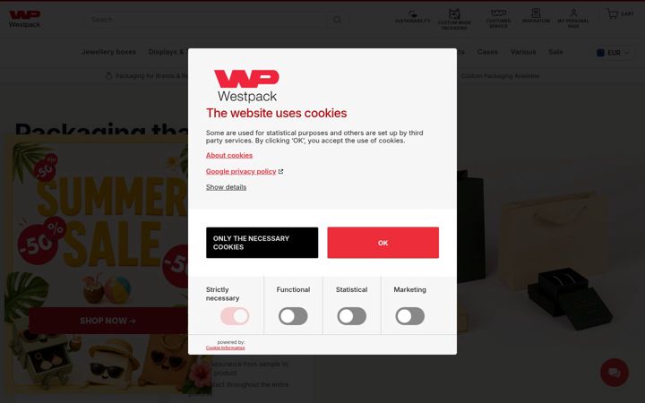 Screenshot of westpack.com