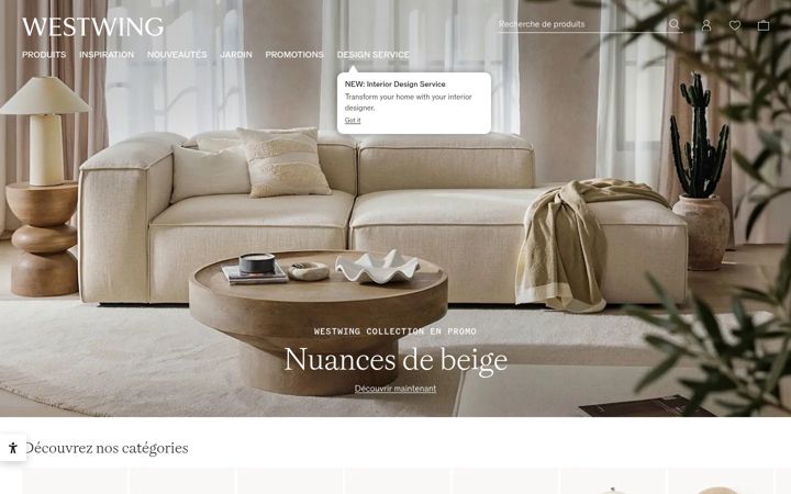 Screenshot of westwing.fr
