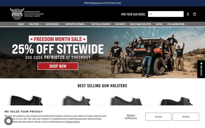 Screenshot of wethepeopleholsters.com