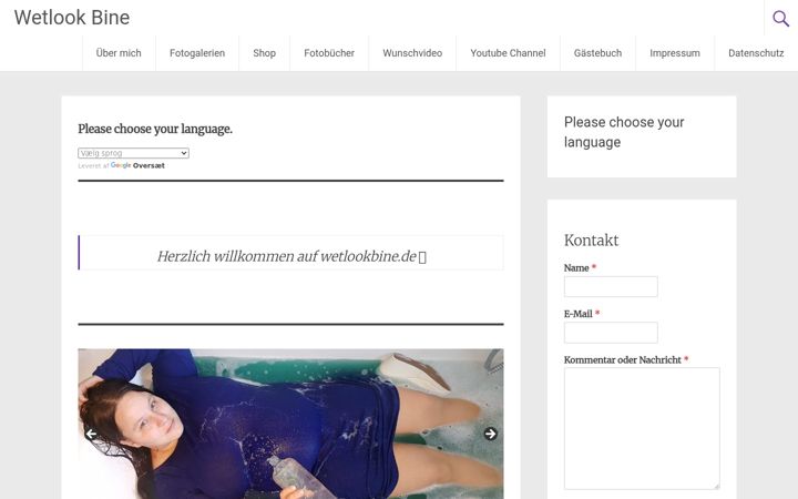 Ekraanipilt saidist wetlookbine.de
