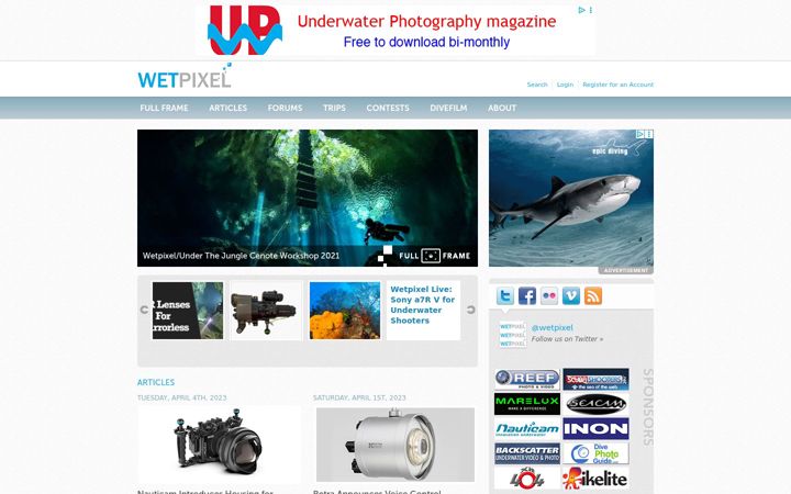 Capture d'écran de wetpixel.com