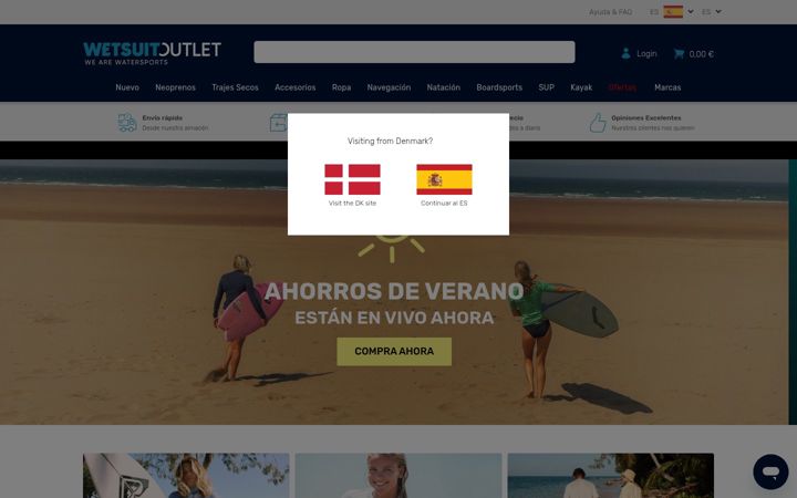 Screenshot of wetsuitoutlet.es