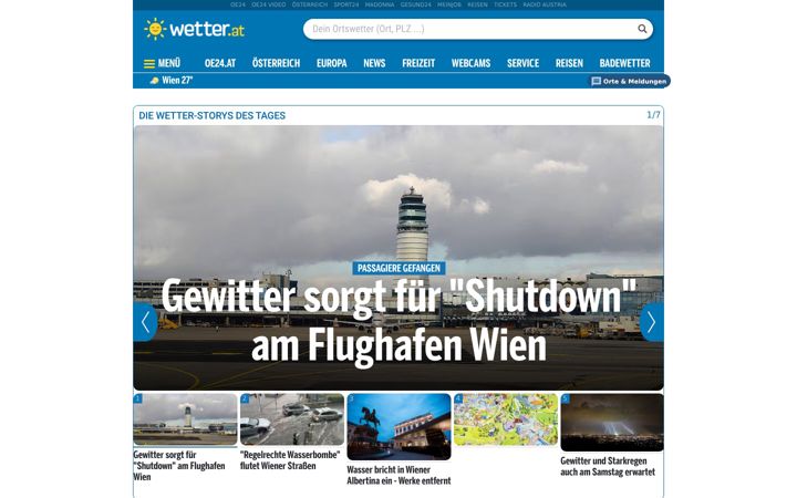 Screenshot of wetter.at