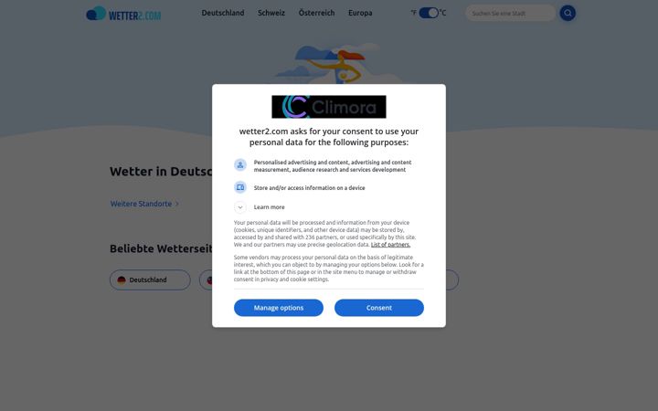 Screenshot of wetter2.com
