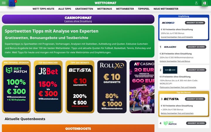 Screenshot di wettformat.com