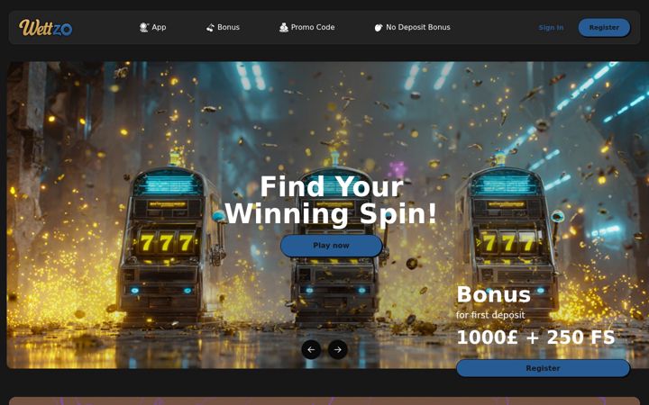 Screenshot of wettzo-casino.com
