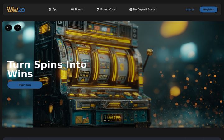 Screenshot of wettzocasino.com