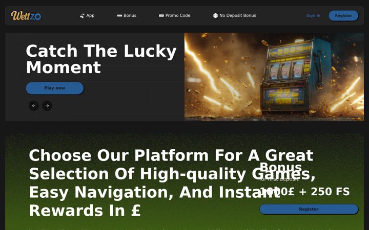 Screenshot of wettzocasino.net