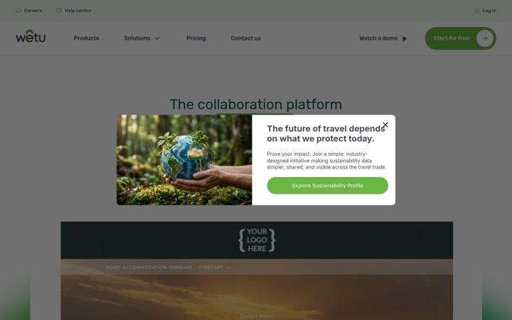 Screenshot of wetu.com