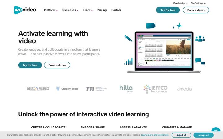 Screenshot ta' wevideo.com