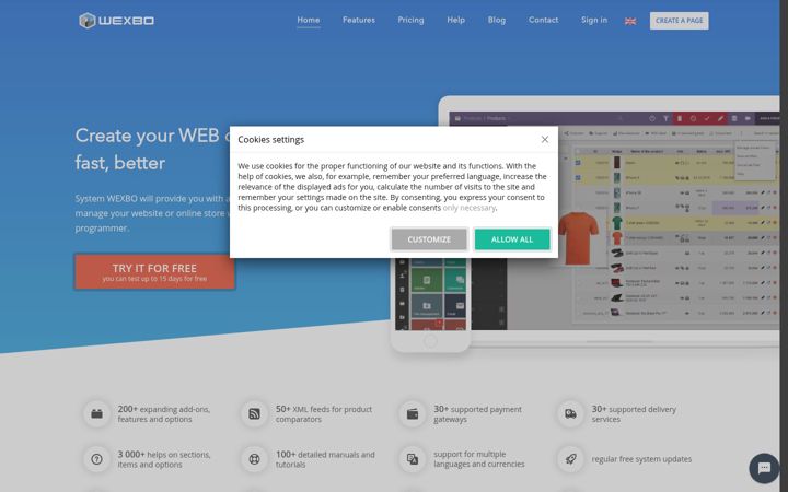 Screenshot of wexbo.com
