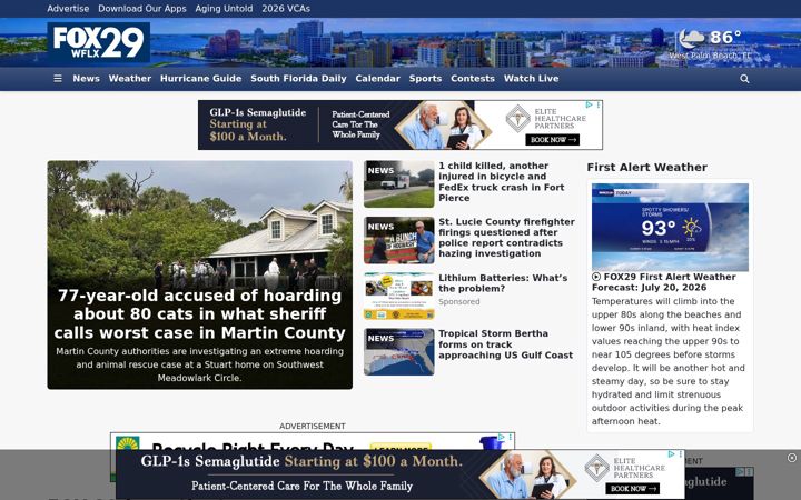 Screenshot of wflx.com