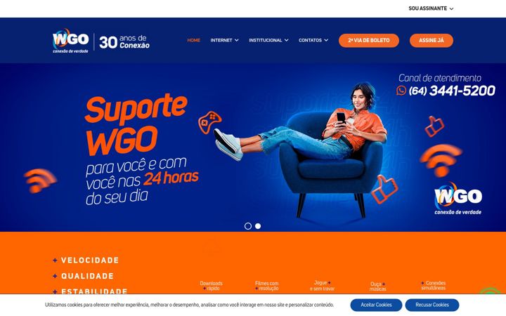 Screenshot of wgo.com.br