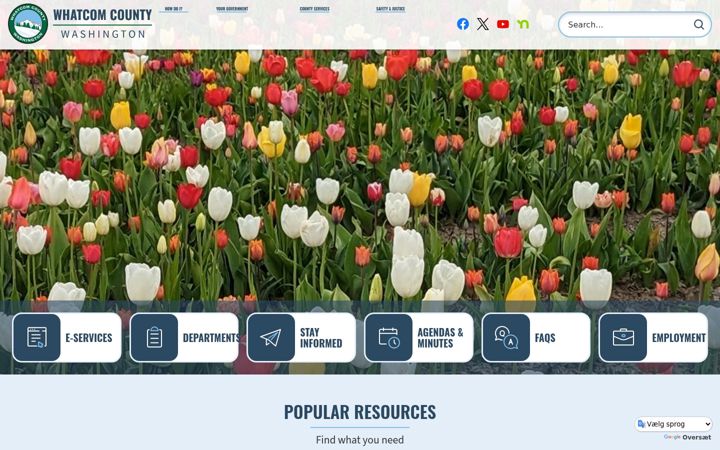 Screenshot of whatcomcounty.us