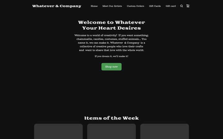 Screenshot of whatever-co.square.site