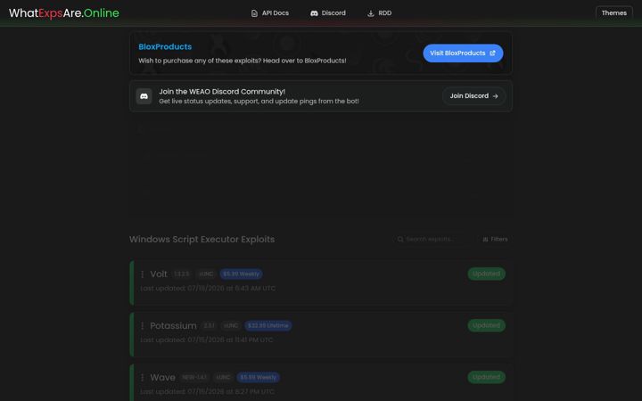Screenshot of whatexpsare.online
