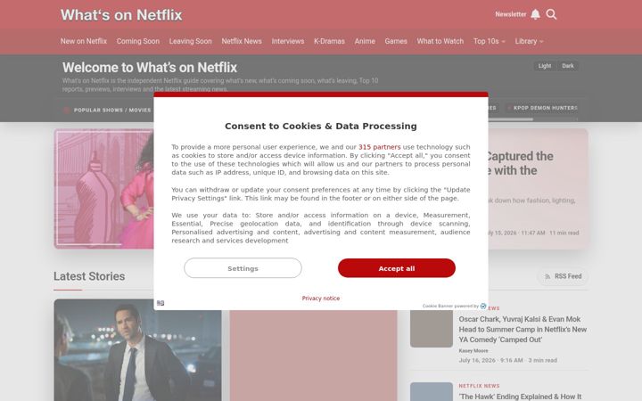 Zrzut ekranu whats-on-netflix.com