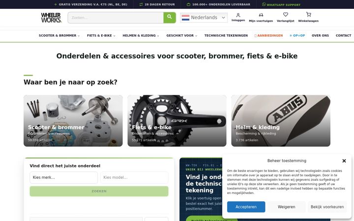 Screenshot of wheelerworks.nl