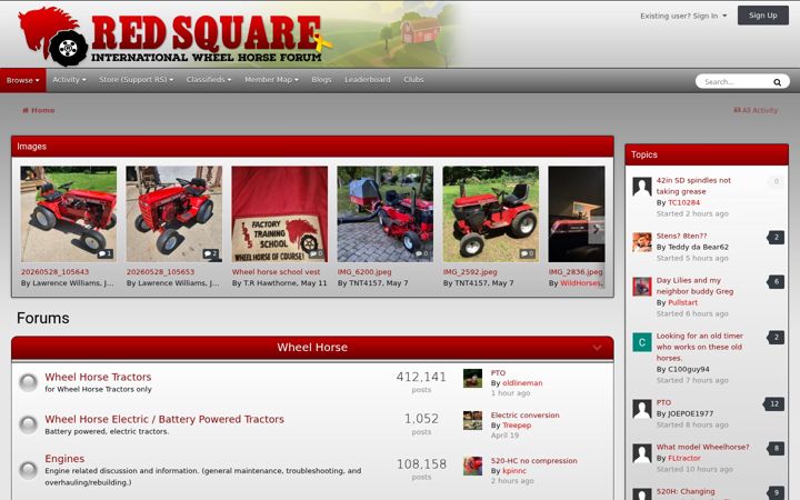 Screenshot of wheelhorseforum.com