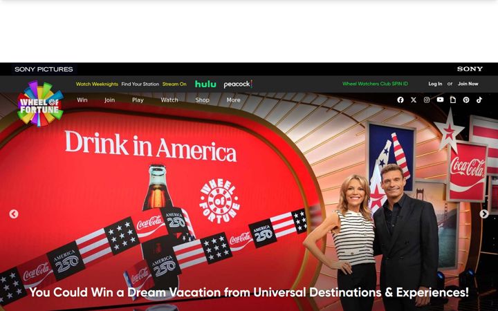 Ekrānuzņēmums no wheeloffortune.com
