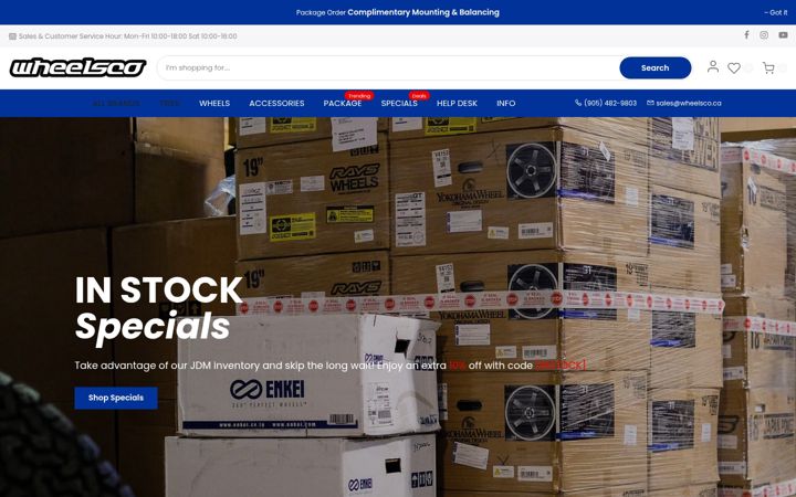 Screenshot of wheelsco.ca